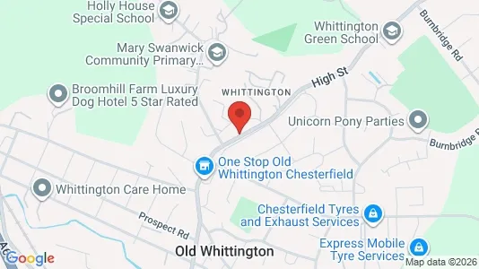 Apartments for rent i Chesterfield - Derbyshire - kort over placeringen