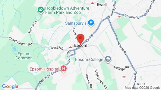 Houses for rent i Epsom - Surrey - kort over placeringen