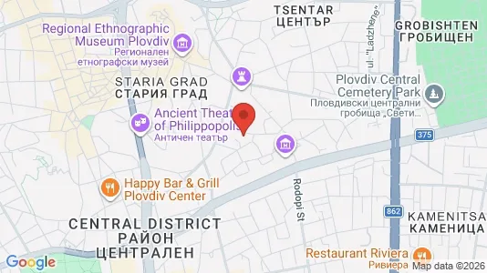 Apartments for rent i Plovdiv - kort over placeringen