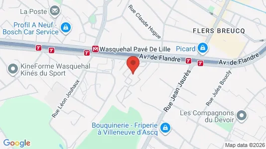 Apartments for rent i Lille - kort over placeringen