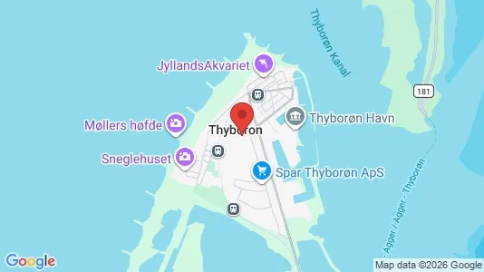 Houses for rent i Thyborøn - kort over placeringen