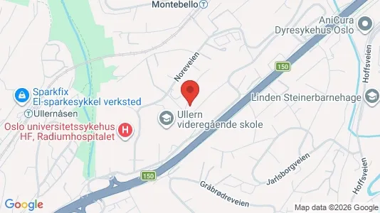 Apartments for rent i Oslo Ullern - kort over placeringen