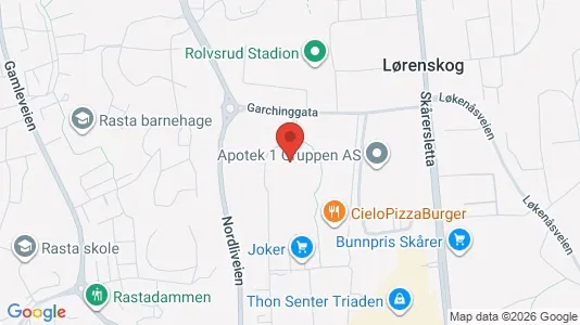 Apartments for rent i Lørenskog - kort over placeringen
