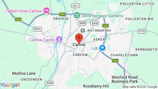 Houses for rent i Carlow - kort over placeringen