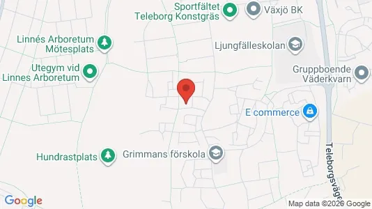 Apartments for rent i Växjö - kort over placeringen