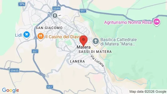 Apartments for rent i Matera - kort over placeringen