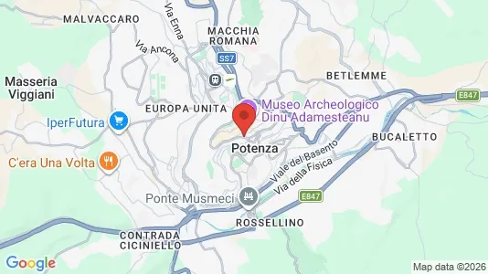 Apartments for rent i Potenza - kort over placeringen