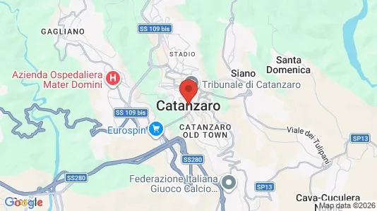 Apartments for rent i Catanzaro - kort over placeringen