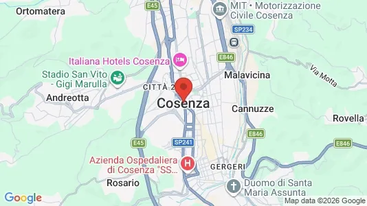 Apartments for rent i Cosenza - kort over placeringen