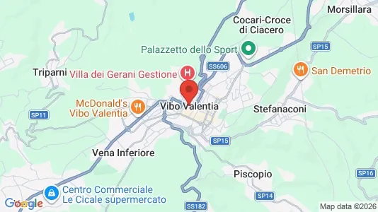 Apartments for rent i Vibo Valentia - kort over placeringen