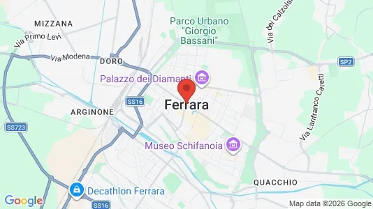 Apartments for rent i Ferrara - kort over placeringen
