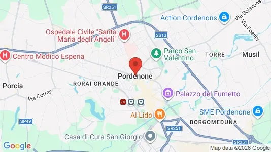 Apartments for rent i Pordenone - kort over placeringen