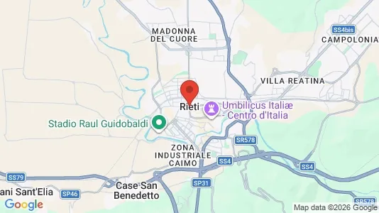 Apartments for rent i Rieti - kort over placeringen