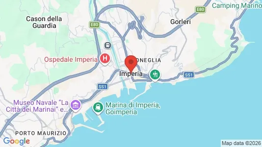 Apartments for rent i Imperia - kort over placeringen