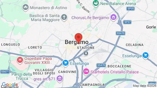 Apartments for rent i Bergamo - kort over placeringen