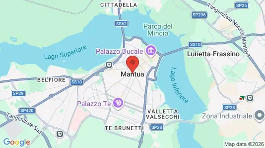 Apartments for rent i Mantova - kort over placeringen