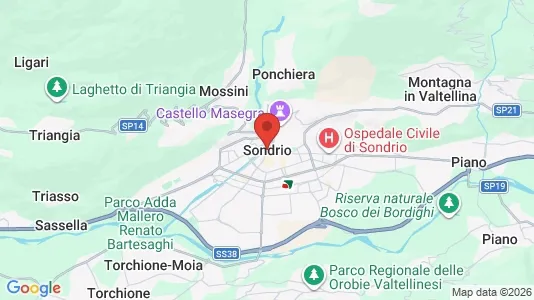 Apartments for rent i Sondrio - kort over placeringen