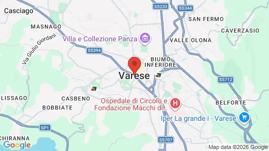 Apartments for rent i Varese - kort over placeringen