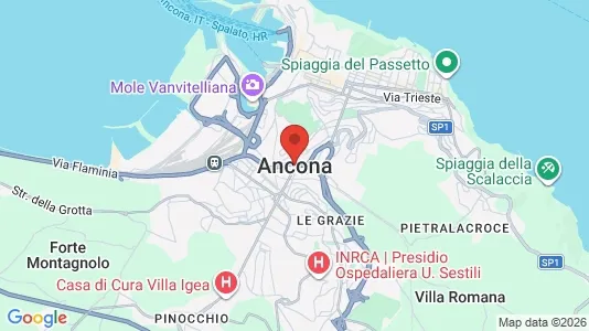 Apartments for rent i Ancona - kort over placeringen