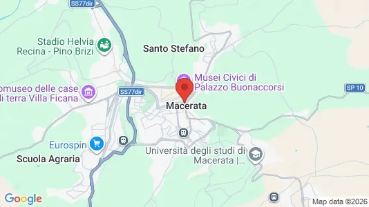 Apartments for rent i Macerata - kort over placeringen