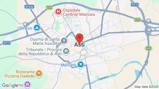 Apartments for rent i Asti - kort over placeringen