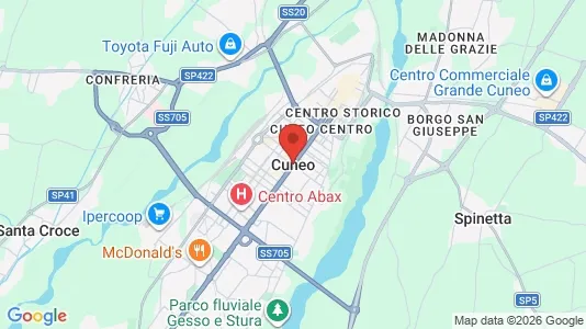 Apartments for rent i Cuneo - kort over placeringen