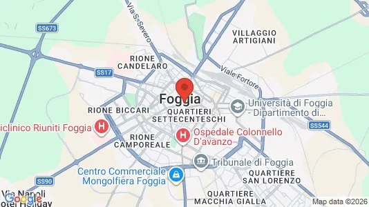 Apartments for rent i Foggia - kort over placeringen