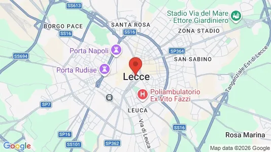 Apartments for rent i Lecce - kort over placeringen