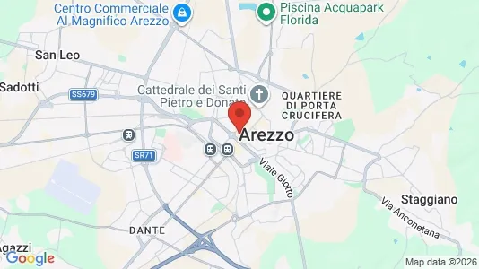 Apartments for rent i Arezzo - kort over placeringen