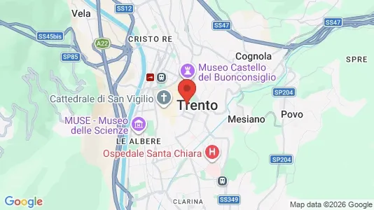 Apartments for rent i Trento - kort over placeringen