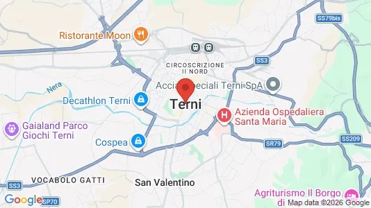 Apartments for rent i Terni - kort over placeringen