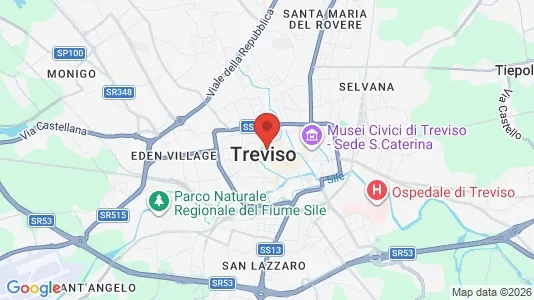Apartments for rent i Treviso - kort over placeringen