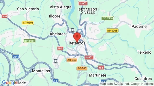 Apartments for rent i Betanzos - kort over placeringen