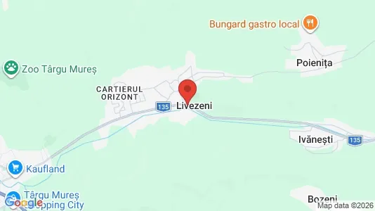 Apartments for rent i Livezeni - kort over placeringen