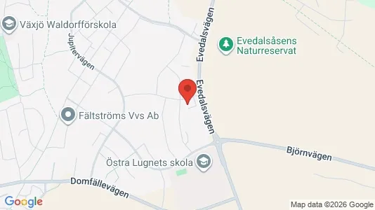 Apartments for rent i Växjö - kort over placeringen