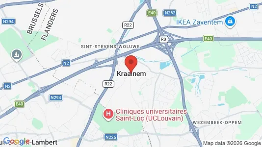 Houses for rent i Kraainem - kort over placeringen