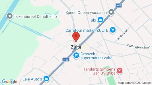 Apartments for rent i Zulte - kort over placeringen