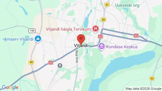 Apartments for rent i Viljandi - kort over placeringen