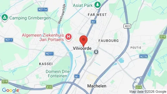Apartments for rent i Vilvoorde - kort over placeringen