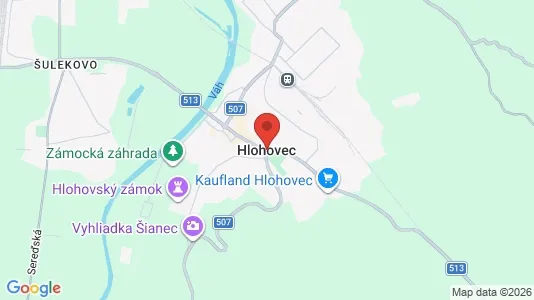 Apartments for rent i Hlohovec - kort over placeringen