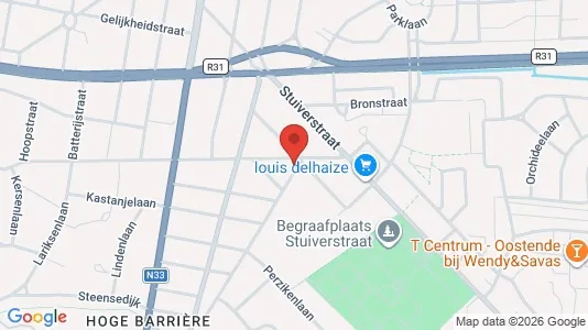 Apartments for rent i Oostende - kort over placeringen