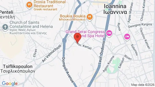 Apartments for rent i Ioannina - kort over placeringen