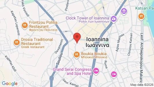 Apartments for rent i Ioannina - kort over placeringen