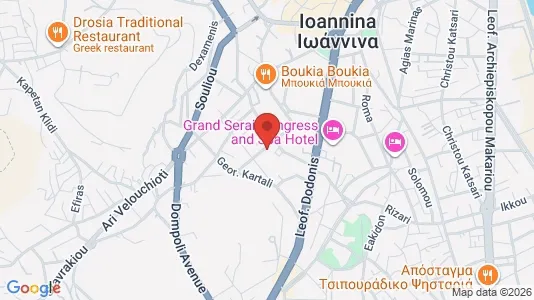 Apartments for rent i Ioannina - kort over placeringen