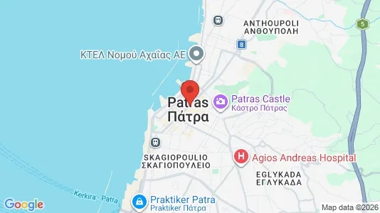 Apartments for rent i Patras - kort over placeringen