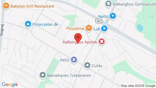 Apartments for rent i Aalborg SØ - kort over placeringen