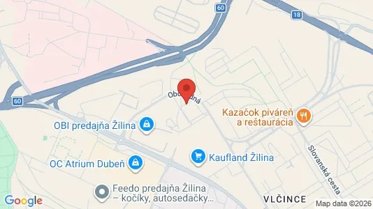 Apartments for rent i Žilina - kort over placeringen