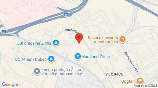 Apartments for rent i Žilina - kort over placeringen