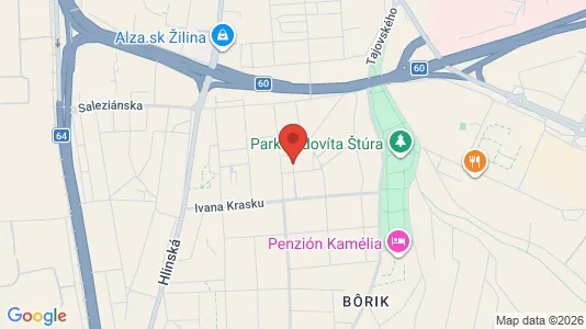 Apartments for rent i Žilina - kort over placeringen