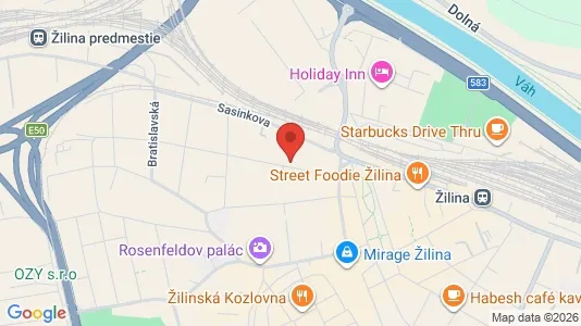Apartments for rent i Žilina - kort over placeringen